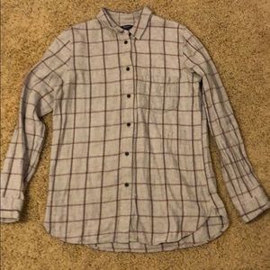 Madewell button up shirt light wool plaid small